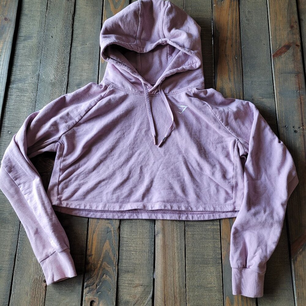 Gymshark Pink Cropped Hoodie